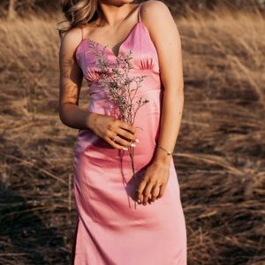 pink dress, from dry goods, worn once for my senior pictures